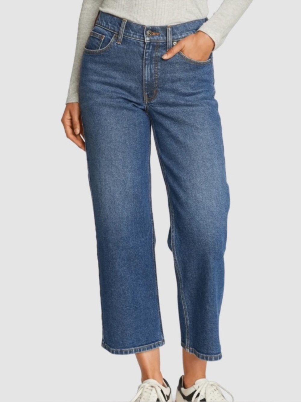 Eddie Bauer Women’s Authentic Everyday Easy Crop Jeans St 2473 0080 NWT